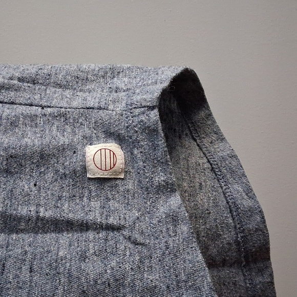 Marine Layer Saddle Hem Pocket In Heather Blue Neps Large - Picture 9 of 11